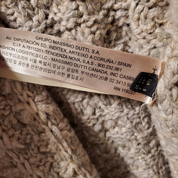 Massimo Dutti cable knit wool cardigan - Picture 3 of 5